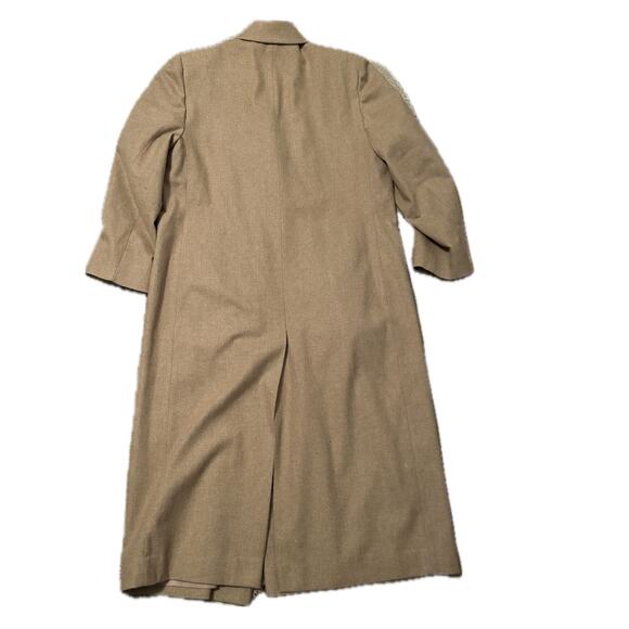 Pendleton Neutral Wool Double Breasted Long Trench Coat / size 16 - Picture 3 of 5